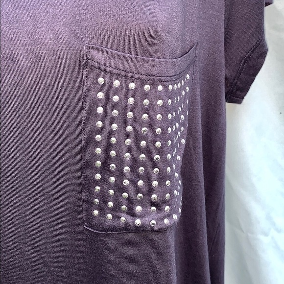 Navy zenana outfitters navy blue T-shirt w/sequins - Picture 6 of 7